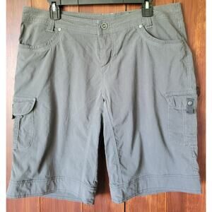 KÜHL Mountain Culture Women 14 Hiking Shorts Vintage Patina Gray Dye Practical